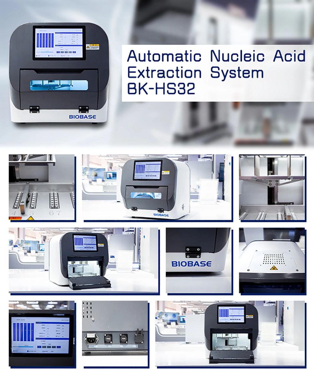 Biobase Lab Hospital Medical DNA &amp; Rna Auto Nucleic Acid Purification Extraction System