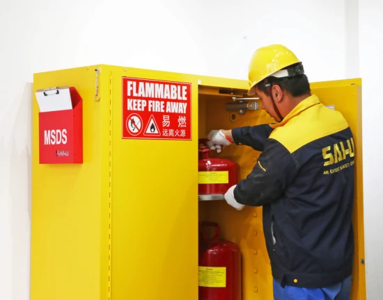 Sai-U 30gal/114L Flammable Safety Cabinet Double Door Laboratory Chemical Safety Storage Cabinet